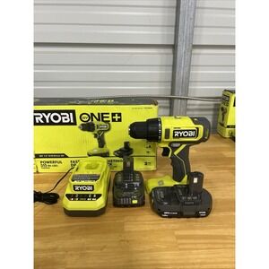 RYOBI 18V ONE+ 1/2 in Drill/Driver Kit (2) Battery & Charger PCL206K2 (OB1)